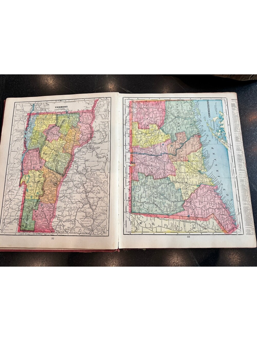 Antique 1903 Cram's Ideal Reference Atlas of the World - 1900 Census Data